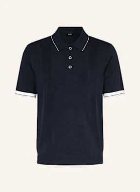 Reiss Koszulka Polo Z Dzianiny Portman blau