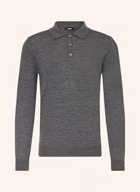 Reiss Koszulka Polo Z Dzianiny Trafford Z Wełny Merino grau