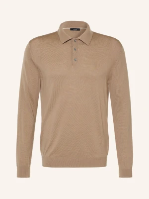 Reiss Koszulka Polo Z Dzianiny Trafford Z Wełny Merynosowej braun CAMELOWY