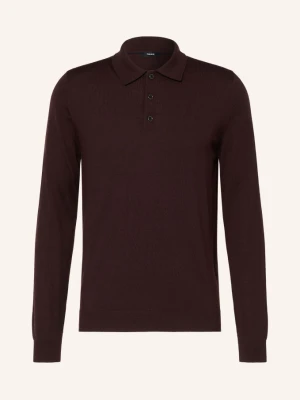 Reiss Koszulka Polo Z Dzianiny Trafford Z Wełny Merynosowej rot CIEMNOCZERWONY