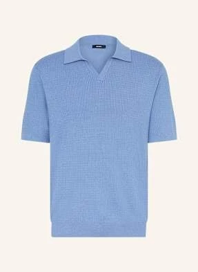 Reiss Koszulka Polo Z Dzianiny Tyne Relaxed Fit blau