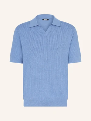 Reiss Koszulka Polo Z Dzianiny Tyne Relaxed Fit blau