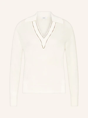 Reiss Koszulka Polo Z Dzianiny weiss