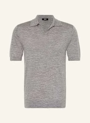 Reiss Koszulka Polo Z Dzianiny Z Wełny Merino grau