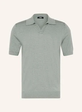 Reiss Koszulka Polo Z Dzianiny Z Wełny Merino gruen