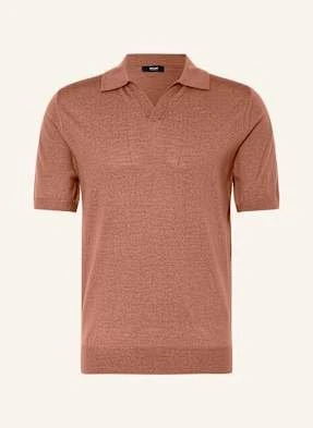 Reiss Koszulka Polo Z Dzianiny Z Wełny Merino rosa