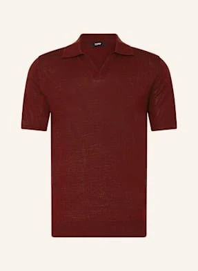 Reiss Koszulka Polo Z Dzianiny Z Wełny Merino rot