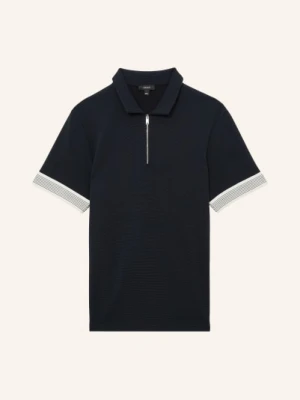 Reiss Koszulka Polo Z Pikowanym Wzorem Bruno blau