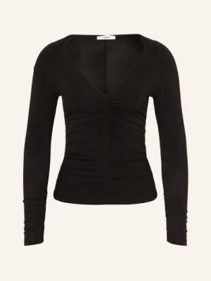 Reiss Koszulka Z Długim Rękawem Bethany Z Siateczki schwarz