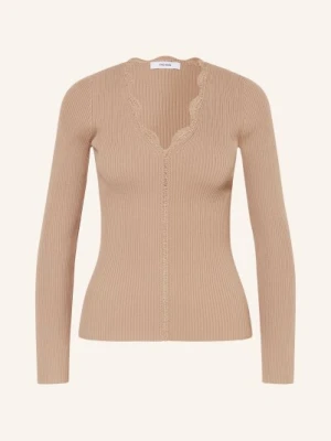 Reiss Koszulka Z Długim Rękawem Lara beige