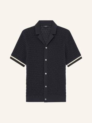 Reiss Koszulka Z Dzianiny Bilsby Slim Fit blau