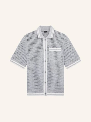 Reiss Koszulka Z Dzianiny Through Regular Fit blau