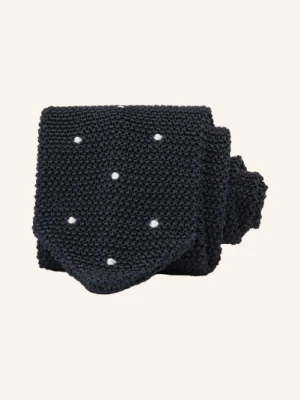 Reiss Krawat Z Dzianiny Punto Spot blau