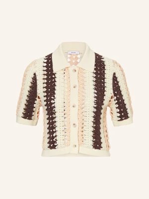 Reiss Krótka Bluzka Szydełkowa Roni braun