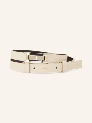 Reiss Pasek Skórzany beige
