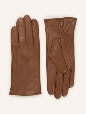 Reiss Rękawiczki Skórzane Giselle braun