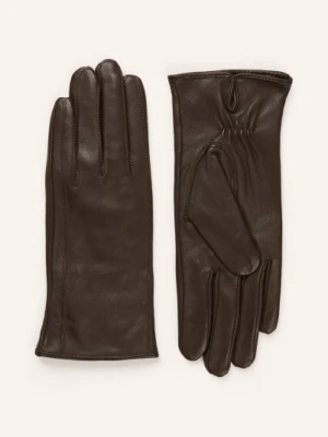 Reiss Rękawiczki Skórzane Giselle braun