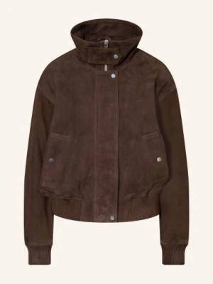 Reiss Skórzana Kurtka Cara braun