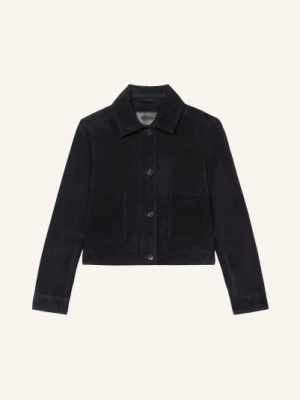 Reiss Skórzana Kurtka Sonny blau