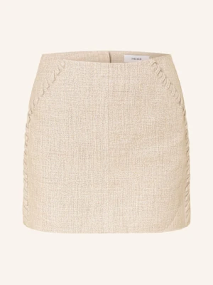 Reiss Spódnica Z Lnu Nikita beige