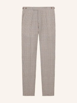 Reiss Spodnie Epsom Slim Fit Z Lnu braun