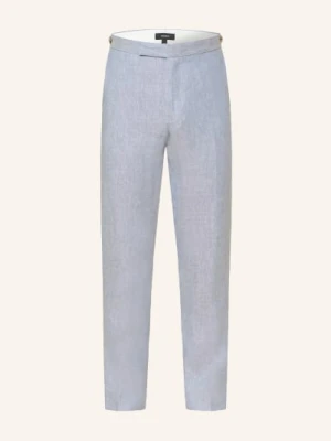 Reiss Spodnie Lniane Atlantic O Kroju Slim Fit blau