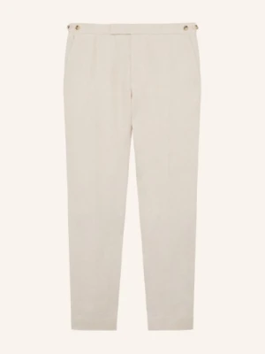Reiss Spodnie Lniane Atlantic O Kroju Slim Fit grau