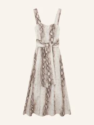 Reiss Sukienka Amy Z Lnu beige