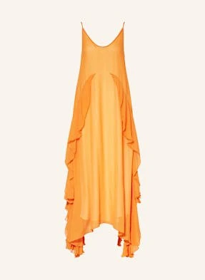 Reiss Sukienka Eden Z Wolantami orange