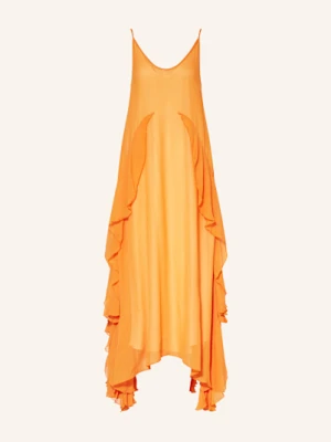 Reiss Sukienka Eden Z Wolantami orange