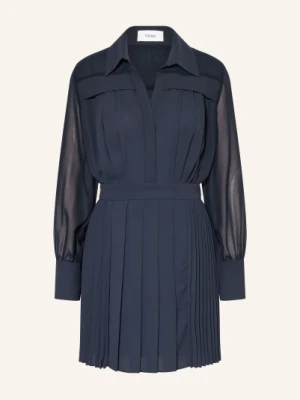 Reiss Sukienka Giselle Z Plisami blau