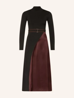 Reiss Sukienka Misty Z Mieszanki Materiałów schwarz