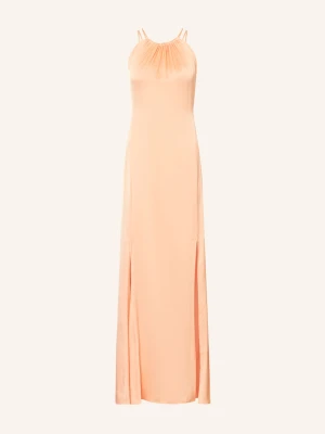 Reiss Sukienka Satynowa Tallie orange