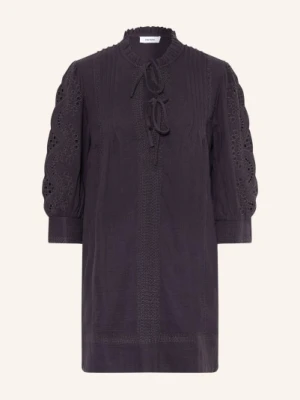 Reiss Sukienka Gia Z Ażurową Koronką I Rękawami 3/4 blau