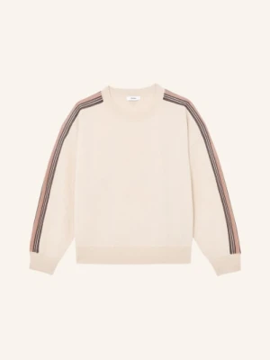 Reiss Sweter Carli Z Galonowymi Paskami pink