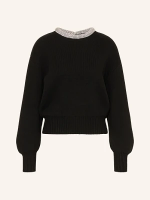 Reiss Sweter Crissie Z Kamieniami Ozdobnymi schwarz