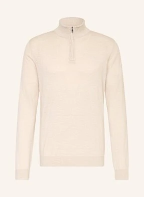 Reiss Sweter Typu Troyer Blackhall Z Wełny Merino beige