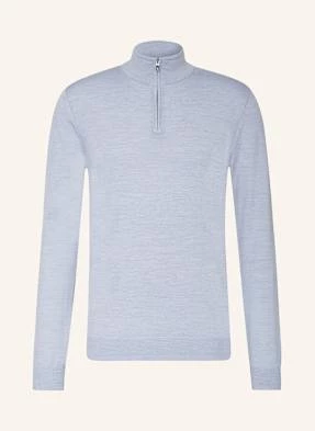 Reiss Sweter Typu Troyer Blackhall Z Wełny Merino blau