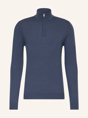 Zdjęcie produktu Reiss Sweter Typu Troyer Blackhall Z Wełny Merino blau