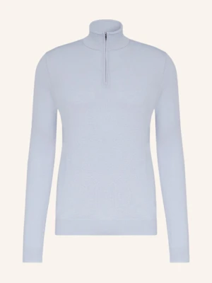 Reiss Sweter Typu Troyer Blackhall Z Wełny Merino blau