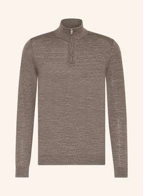 Reiss Sweter Typu Troyer Blackhall Z Wełny Merino braun