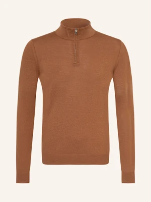 Reiss Sweter Typu Troyer Blackhall Z Wełny Merino braun