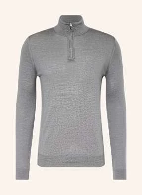 Reiss Sweter Typu Troyer Blackhall Z Wełny Merino gruen