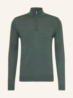 Reiss Sweter Typu Troyer Blackhall Z Wełny Merino gruen