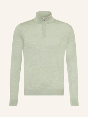 Reiss Sweter Typu Troyer Blackhall Z Wełny Merino gruen