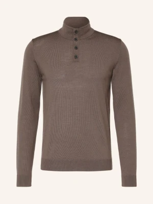 Reiss Sweter Typu Troyer Farnham braun BRĄZOWY