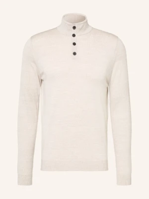 Reiss Sweter Typu Troyer Farnham grau BEŻOWY