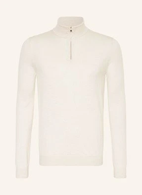 Reiss Sweter Typu Troyer Z Wełny Merino weiss