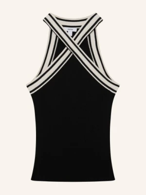 Reiss Sweter Z Dzianiny Ivanna schwarz