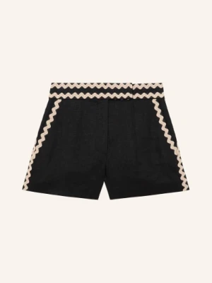 Reiss Szorty Lniane Mila schwarz